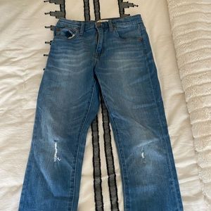 Madewell high rise slim cropped boy-jean